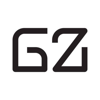 gz ilk harf vektör logo simgesi