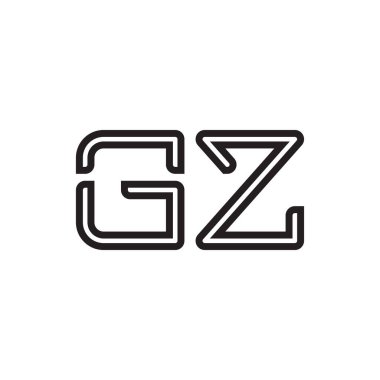 gz ilk harf vektör logo simgesi
