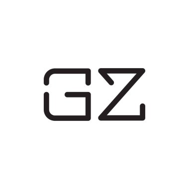 gz ilk harf vektör logo simgesi