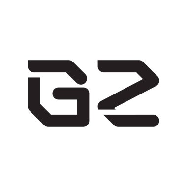 gz ilk harf vektör logo simgesi