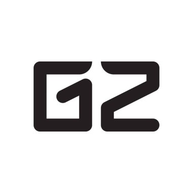 gz ilk harf vektör logo simgesi