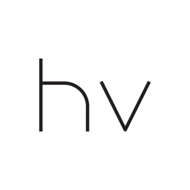 hv ilk harf vektör logo simgesi