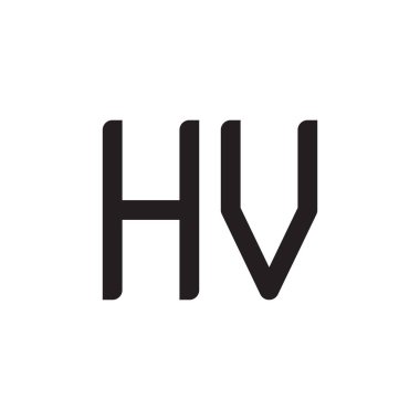 hv ilk harf vektör logo simgesi