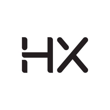 hx ilk harf vektör logo simgesi