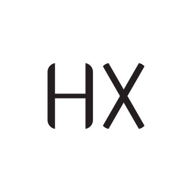 hx ilk harf vektör logo simgesi
