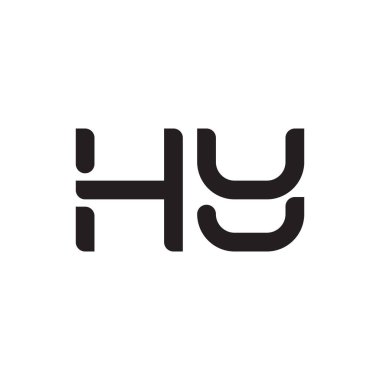 hy ilk harf vektör logo simgesi