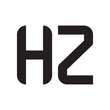 hz ilk harf vektör logo simgesi