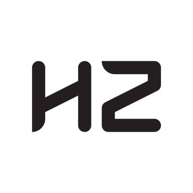 hz ilk harf vektör logo simgesi
