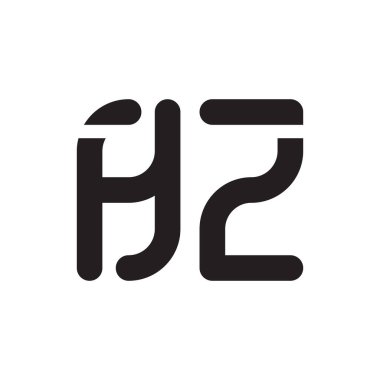hz ilk harf vektör logo simgesi