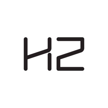 hz ilk harf vektör logo simgesi