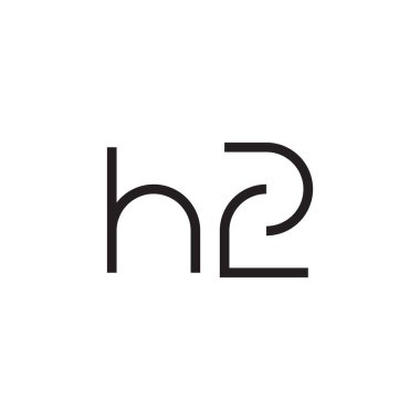 hz ilk harf vektör logo simgesi