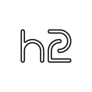 hz ilk harf vektör logo simgesi