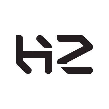 hz ilk harf vektör logo simgesi