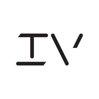 IV ilk harf vektör logosu simgesi