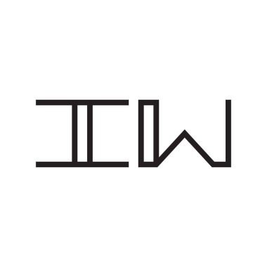 I ilk harf vektör logo simgesi