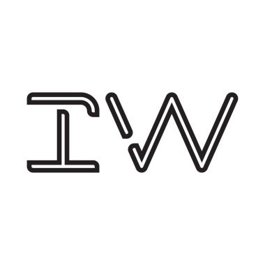 I ilk harf vektör logo simgesi