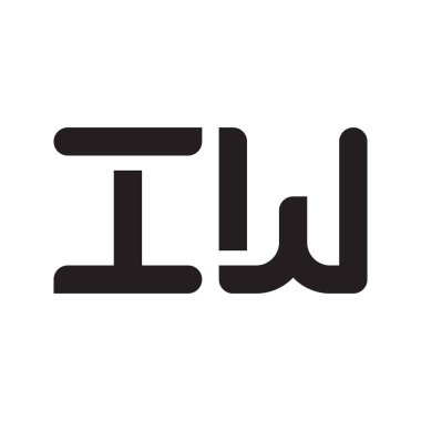 I ilk harf vektör logo simgesi