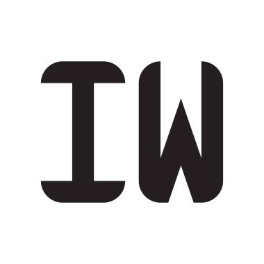 I ilk harf vektör logo simgesi