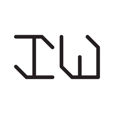 I ilk harf vektör logo simgesi