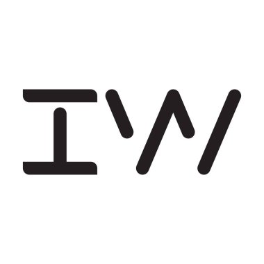 I ilk harf vektör logo simgesi