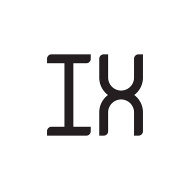 ix ilk harf vektör logo simgesi