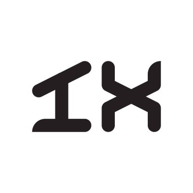 ix ilk harf vektör logo simgesi