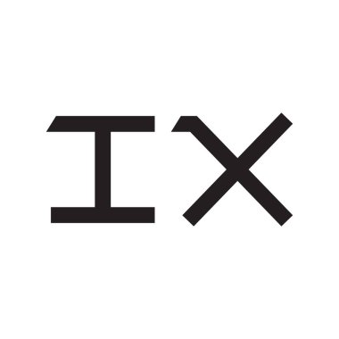 ix ilk harf vektör logo simgesi