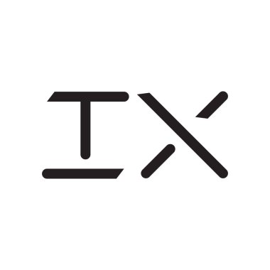 ix ilk harf vektör logo simgesi