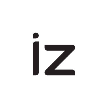 iz ilk harf vektör logo simgesi