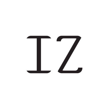 iz ilk harf vektör logo simgesi