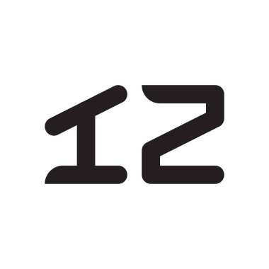 iz ilk harf vektör logo simgesi