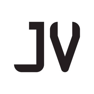 jv ilk harf vektör logo simgesi