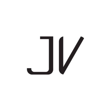 jv ilk harf vektör logo simgesi