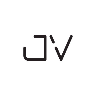 jv ilk harf vektör logo simgesi