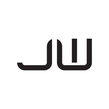 jw ilk harf vektör logo simgesi