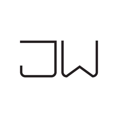 jw ilk harf vektör logo simgesi