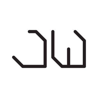 jw ilk harf vektör logo simgesi