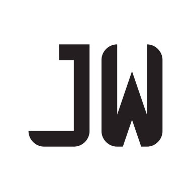 jw ilk harf vektör logo simgesi