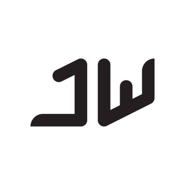 jw ilk harf vektör logo simgesi