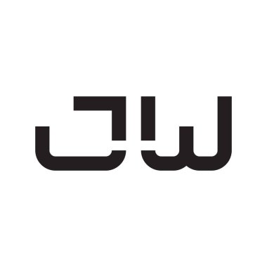 jw ilk harf vektör logo simgesi