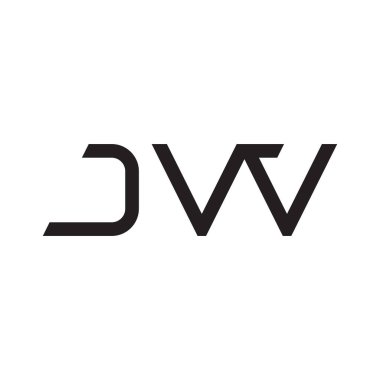 jw ilk harf vektör logo simgesi