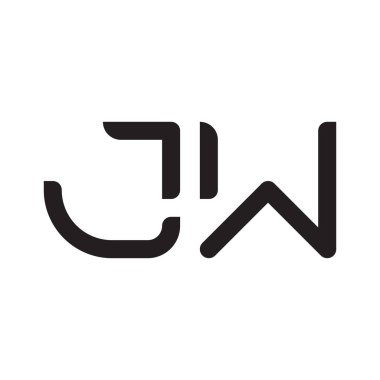 jw ilk harf vektör logo simgesi