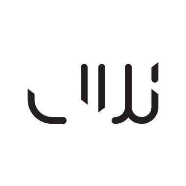 jw ilk harf vektör logo simgesi