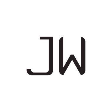 jw ilk harf vektör logo simgesi