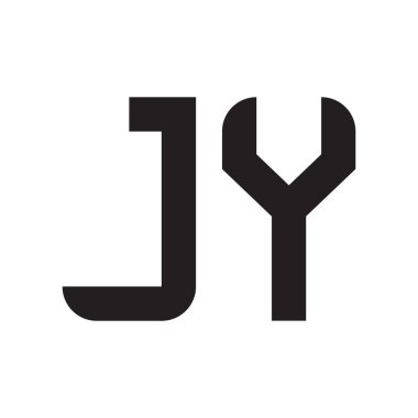 jy ilk harf vektör logo simgesi