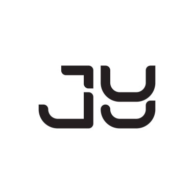 jy ilk harf vektör logo simgesi