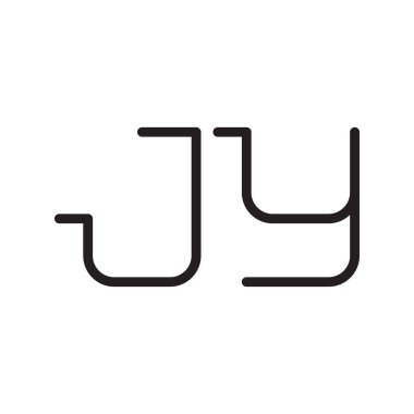 jy ilk harf vektör logo simgesi
