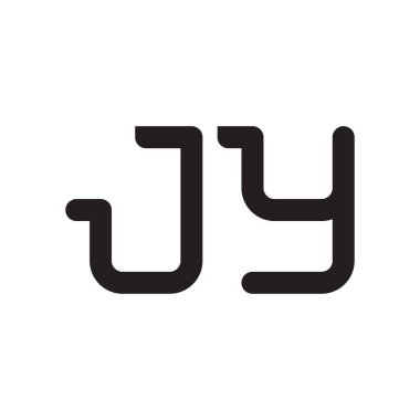 jy ilk harf vektör logo simgesi
