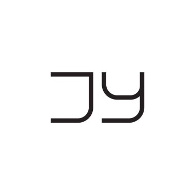 jy ilk harf vektör logo simgesi