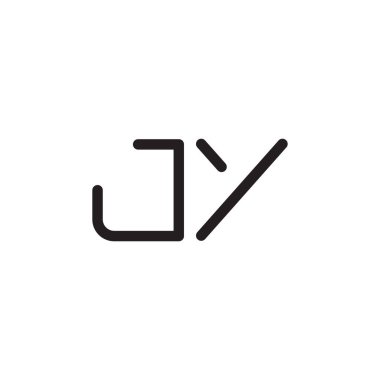 jy ilk harf vektör logo simgesi
